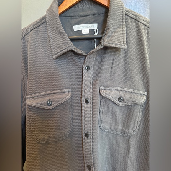 Men's Outerknown blanket shirt, NWT, XL, dark gray. - Picture 2 of 7